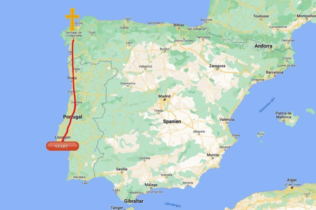 Camino Portugues Karta